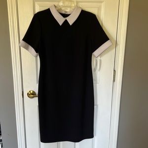 Black and White Collared Dress
